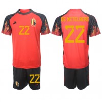 Belgium Charles De Ketelaere #22 Replica Home Minikit World Cup 2022 Short Sleeve (+ pants)